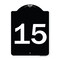 Signmission Sign with Number 15 Heavy-Gauge Aluminum Architectural Sign, 24" x 18", BW-1824-22907 A-DES-BW-1824-22907 - alternate 1